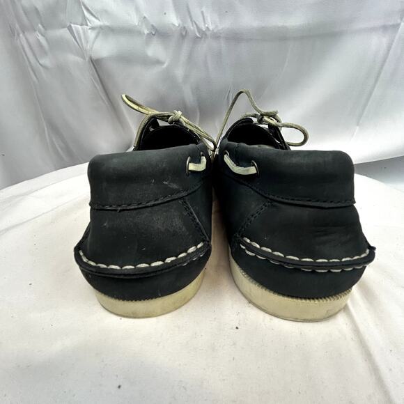 Joseph Abboud Size 12D Boat Shoe Men loafer Black suede leather 13343 - Picture 5 of 13